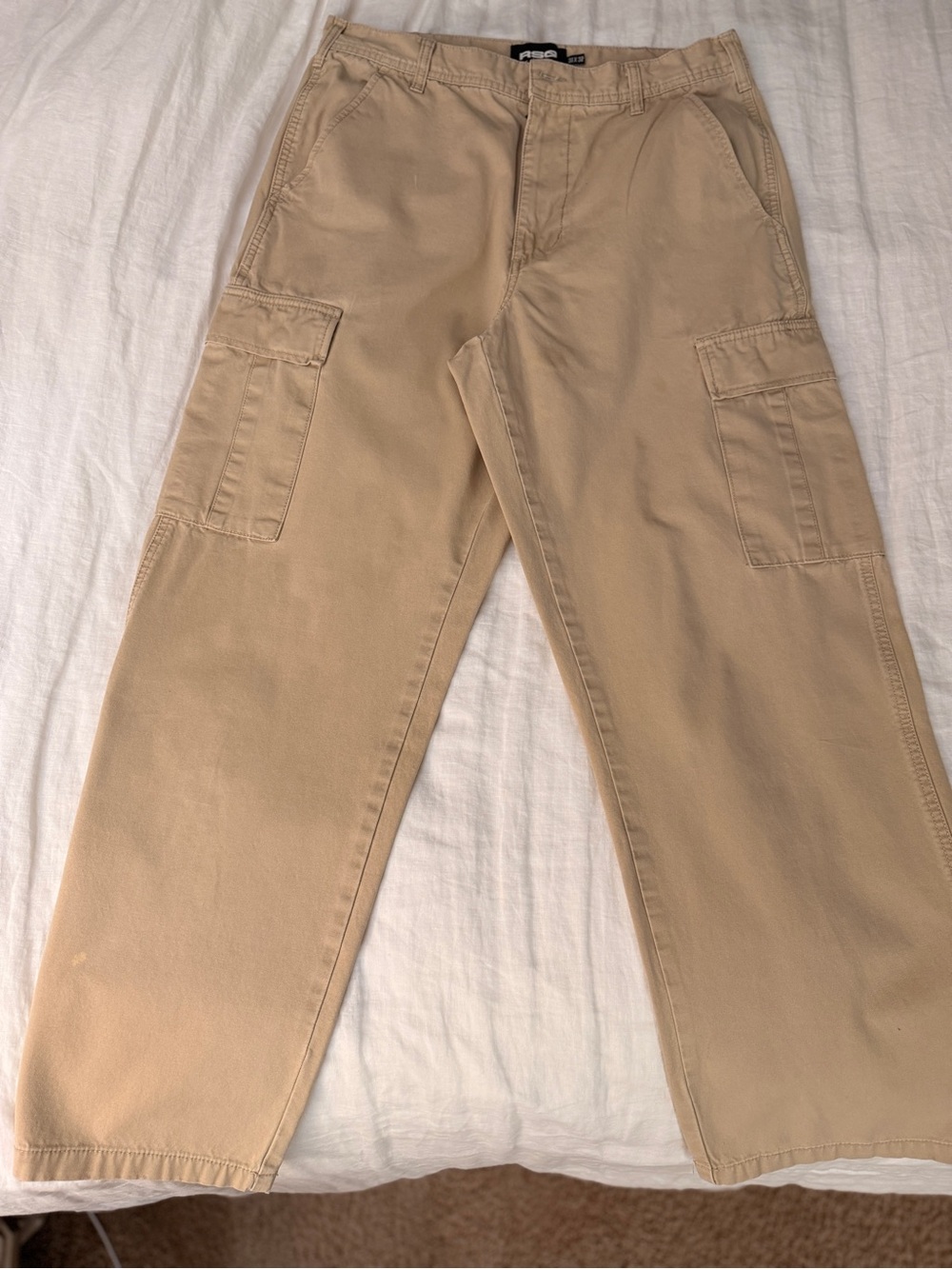 RSQ Men’s Loose Fit Cargo Pants - Beige/Tan